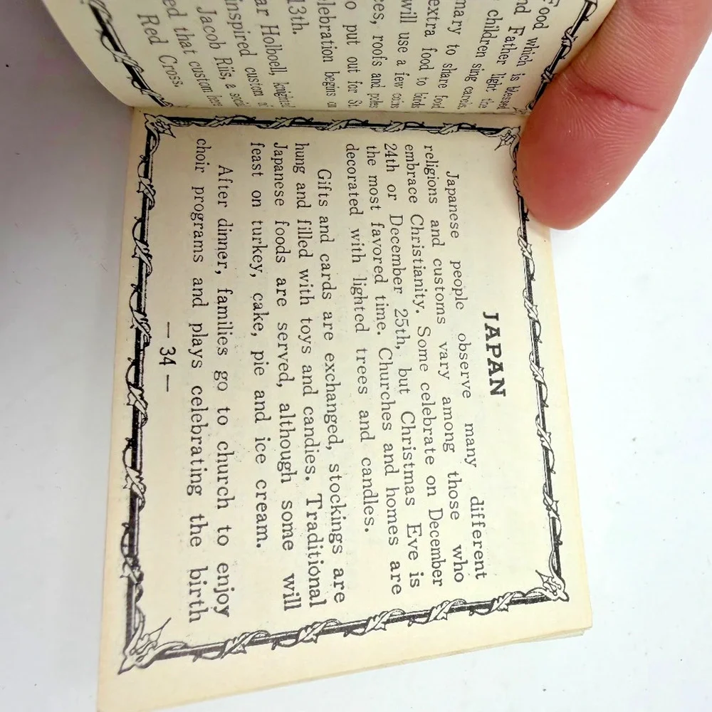 Kurt S Adler Christmas Around the World Miniature Book Ornament Santa 1979